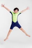  Wetsuit Marine Đồ bơi giữ nhiệt dành cho bé trai màu xanh neon 1.5mm 