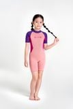  Wetsuit Soft Đồ bơi giữ nhiệt dành cho bé gái màu hồng 1.5mm 