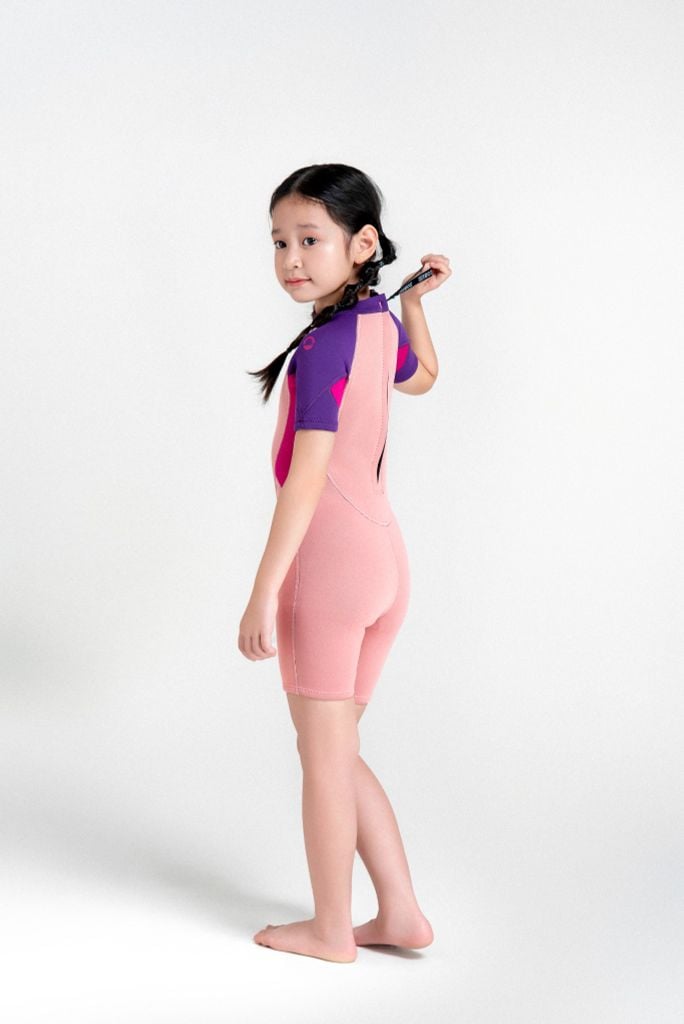 Wetsuit KID Soft Đồ bơi giữ nhiệt dành cho bé gái màu hồng 1.5mm — 8