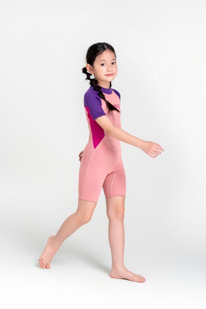 Wetsuit KID Soft Đồ bơi giữ nhiệt dành cho bé gái màu hồng 1.5mm — 9