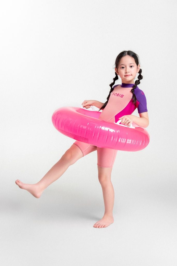 Wetsuit KID Soft Đồ bơi giữ nhiệt dành cho bé gái màu hồng 1.5mm — 3