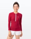  Áo bơi nữ tay dài chống nắng khoá kéo Red Velvet 