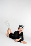  Wetsuit Deep Đồ bơi giữ nhiệt dành cho nữ màu đen 1.5mm 
