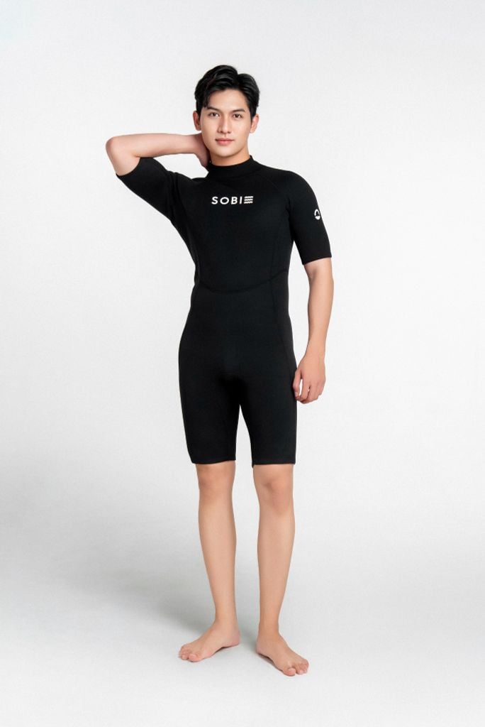 Wetsuit Tide Đồ bơi giữ nhiệt dành cho nam màu đen 1.5mm, ảnh 2