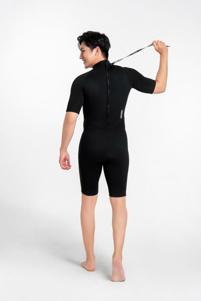 Wetsuit Tide Đồ bơi giữ nhiệt dành cho nam màu đen 1.5mm, ảnh 7