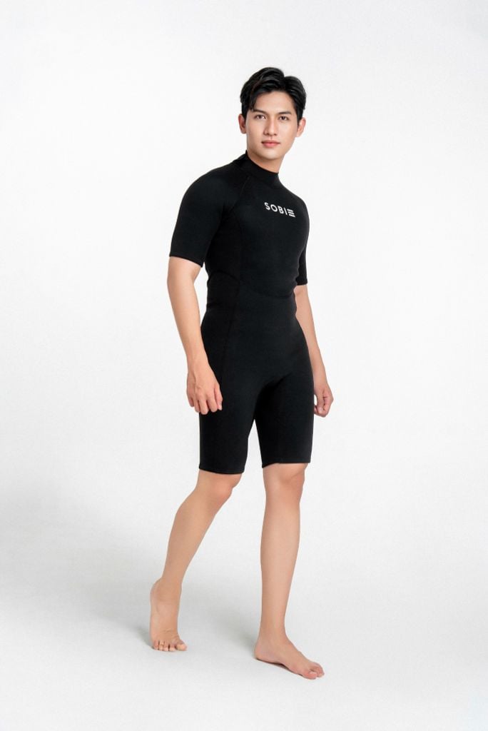 Wetsuit Tide Đồ bơi giữ nhiệt dành cho nam màu đen 1.5mm, ảnh 5