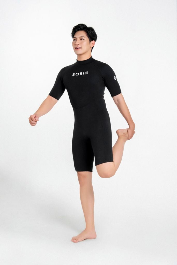 Wetsuit Tide Đồ bơi giữ nhiệt dành cho nam màu đen 1.5mm, ảnh 3