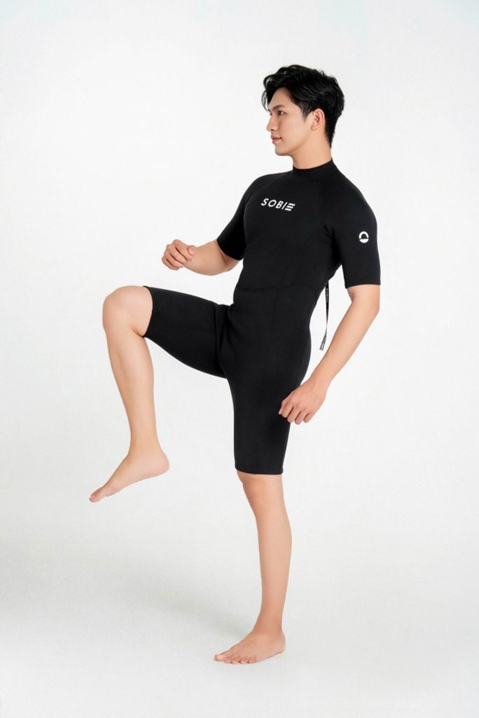 Wetsuit Tide Đồ bơi giữ nhiệt dành cho nam màu đen 1.5mm, ảnh 4
