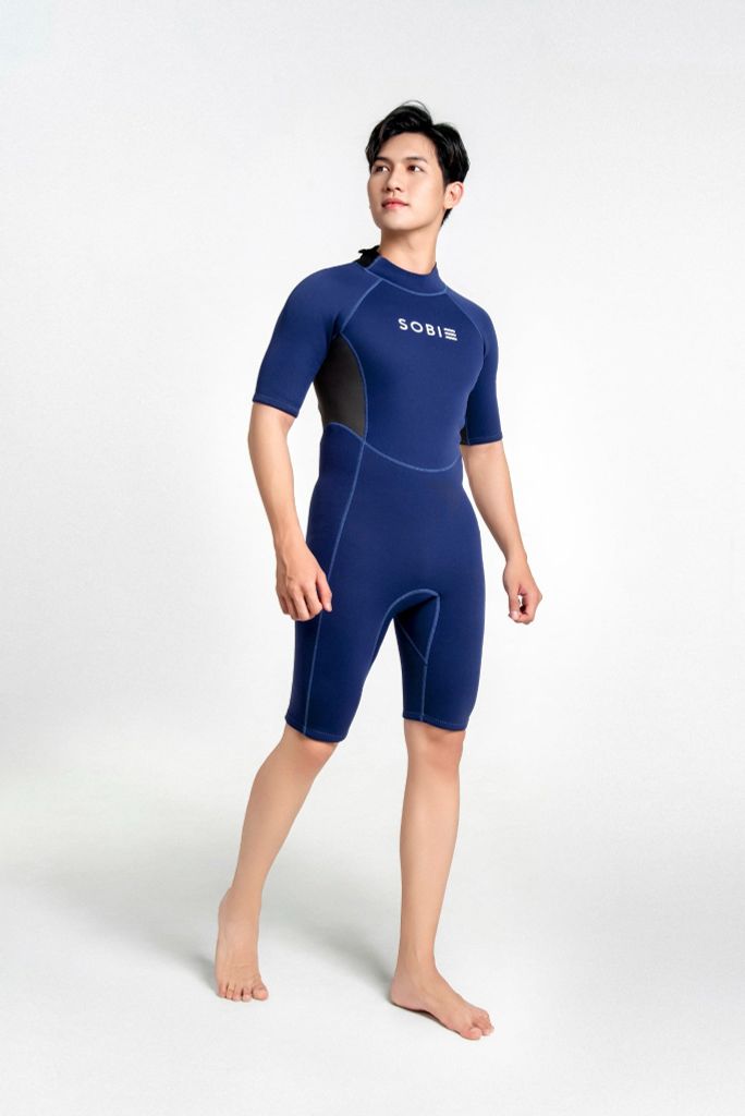 Wetsuit Drift Đồ bơi giữ nhiệt dành cho nam màu navy 1.5mm, ảnh 7