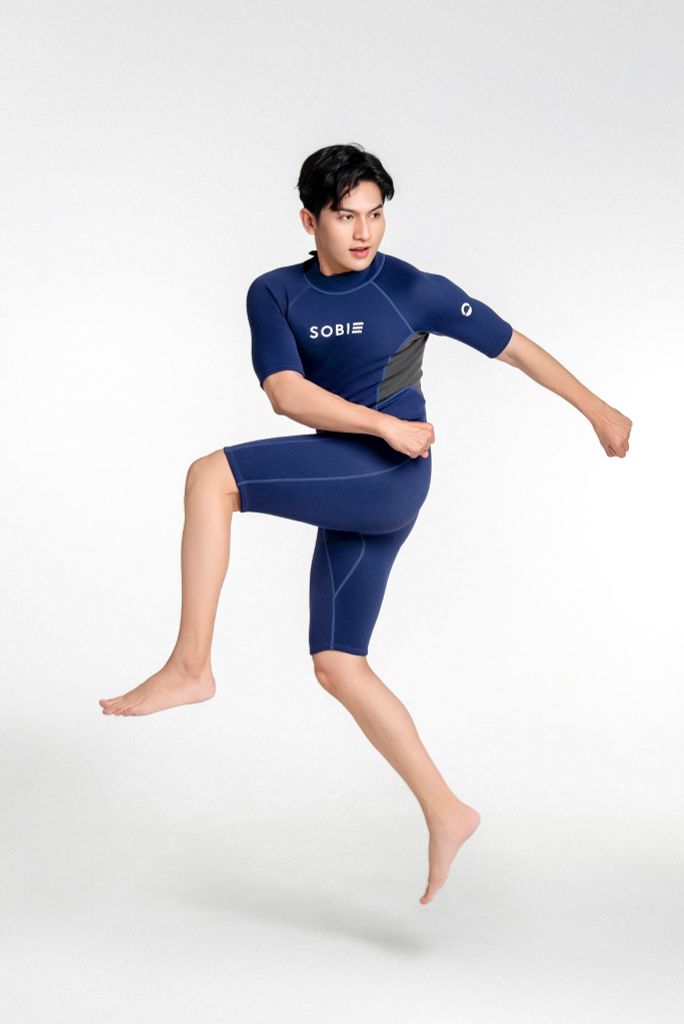 Wetsuit Drift Đồ bơi giữ nhiệt dành cho nam màu navy 1.5mm, ảnh 8