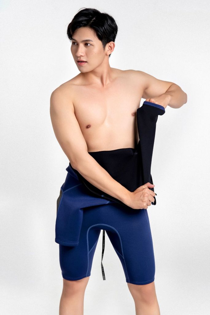 Wetsuit Drift Đồ bơi giữ nhiệt dành cho nam màu navy 1.5mm, ảnh 10