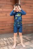  Shark Navy Kid Rashguard Set 