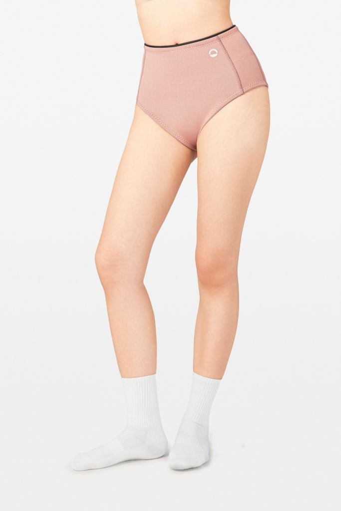Wetsuit Joy Short Quần bơi nữ lưng cao giữ nhiệt tôn dáng Cam Đào 1.5mm