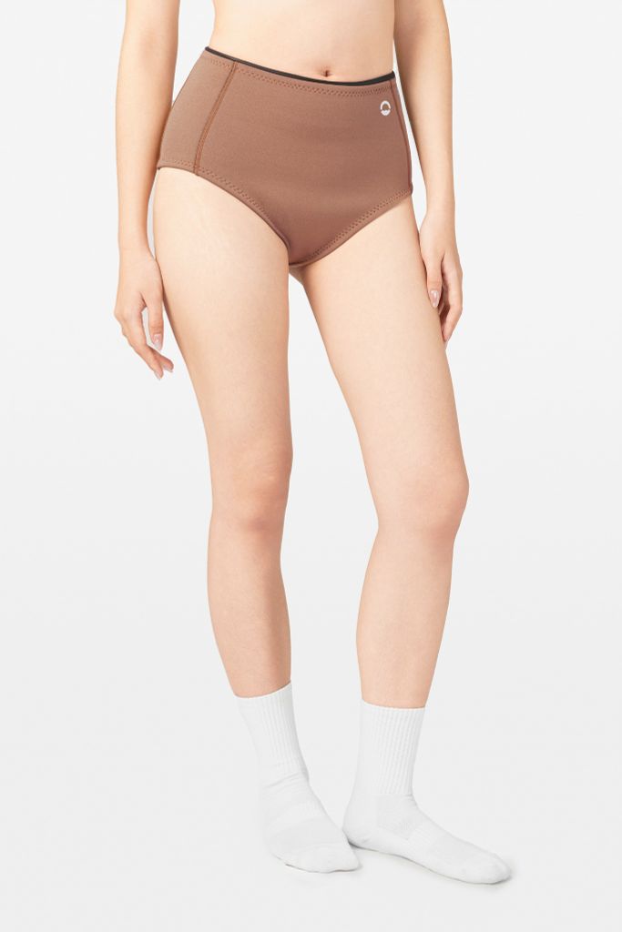 Wetsuit Aylin Short Quần bơi nữ lưng cao giữ nhiệt tôn dáng Nâu Mocha 1.5mm, ảnh 2