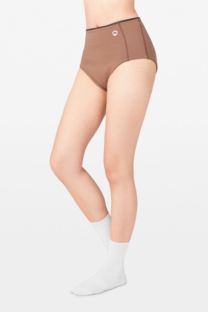 Wetsuit Aylin Short Quần bơi nữ lưng cao giữ nhiệt tôn dáng Nâu Mocha 1.5mm
