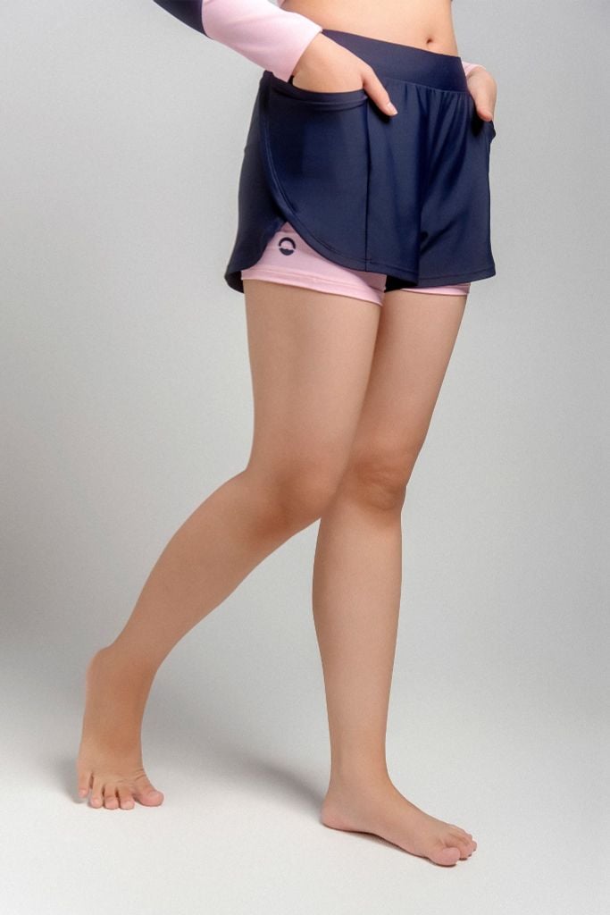 Muse Lenora Quần đi biển nữ short 2 layer kín đáo — 2