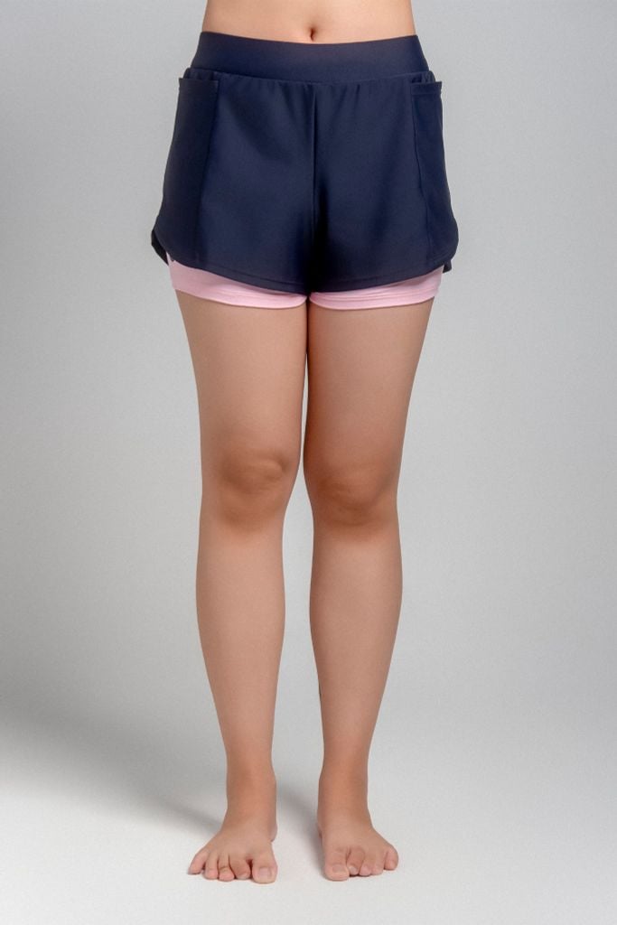 Muse Lenora Quần đi biển nữ short 2 layer kín đáo — 3