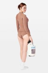 Wetsuit MochaDrift Áo bơi nữ giữ nhiệt khoá kéo Nâu Mocha 1.5mm 5