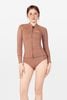 Wetsuit MochaDrift Áo bơi nữ giữ nhiệt khoá kéo Nâu Mocha 1.5mm