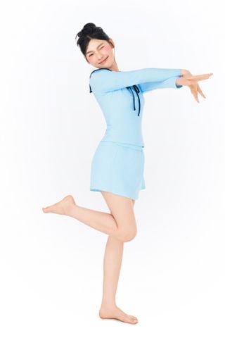  Áo bơi nữ tay dài cổ thuỷ thủ kín đáo và chống nắng Marine Sailor 