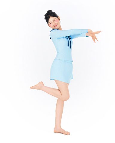  Áo bơi nữ tay dài cổ thuỷ thủ kín đáo và chống nắng Marine Sailor 