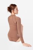  Wetsuit MochaDrift Áo bơi nữ giữ nhiệt khoá kéo Nâu Mocha 1.5mm 