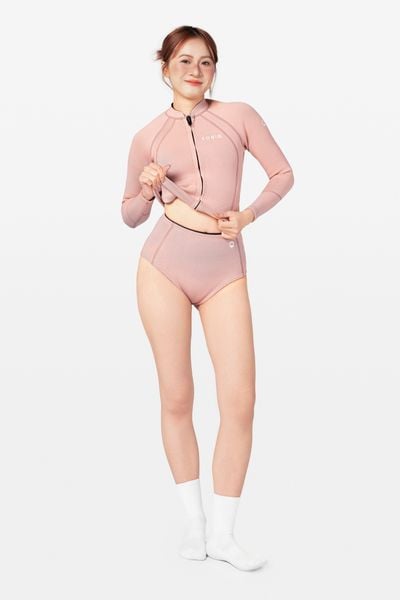  Wetsuit Cara Áo bơi nữ giữ nhiệt khoá kéo Cam Đào 1.5mm 