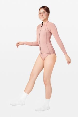  Wetsuit Cara Áo bơi nữ giữ nhiệt khoá kéo Cam Đào 1.5mm 