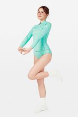Wetsuit Ocean Breeze Áo bơi nữ giữ nhiệt khoá kéo Xanh Pastel 1.5mm 3