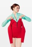  Wetsuit Ocean Breeze Áo bơi nữ giữ nhiệt khoá kéo Xanh Pastel 1.5mm 