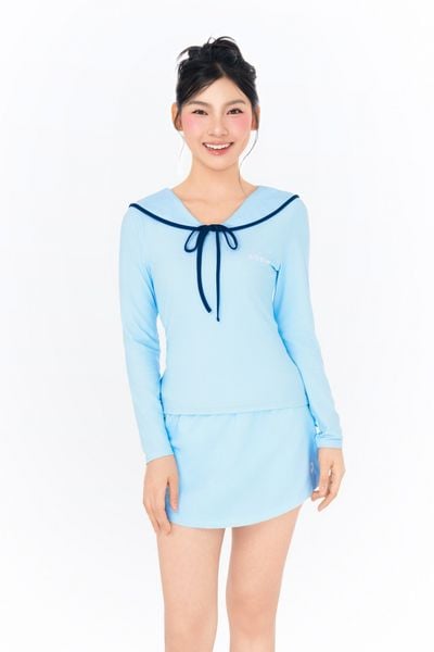  Áo bơi nữ tay dài cổ thuỷ thủ kín đáo và chống nắng Marine Sailor 
