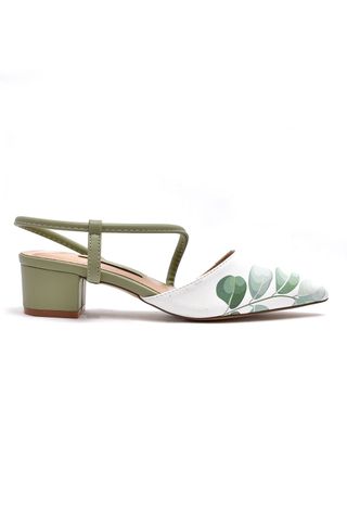 Giày sandal gót thấp Merly 1047HI Lá Cây