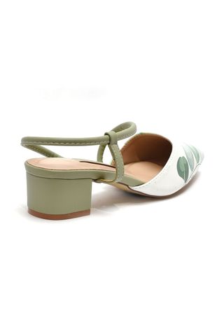 Giày sandal gót thấp Merly 1047HI Lá Cây