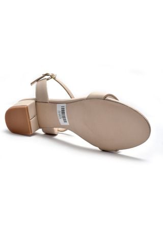 Giày Sandals Nữ Quai Ngang, Giày Đi Với Áo Dài, Dép Xăng Đan Nữ Cao Cấp, Giày Nữ Big Size, Xăng Đan Cao Gót, Xăng Đan Cao Gót Đế Vuông, Sandal Nữ 3cm Thương Hiệu Merly 1226 Nude