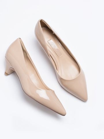 Giày Cao Gót 3cm Công Sở Nữ Màu Nude Thương Hiệu Merly 1268 Kem Nude, Giày Búp Bê Cao Gót, Cao Gót Mũi Nhọn Đế Nhọn, Giày Bít Mũi Nữ, Giày Nữ Big Size 35 đến 43