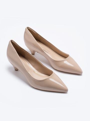 Giày Cao Gót 3cm Công Sở Nữ Màu Nude Thương Hiệu Merly 1268 Kem Nude, Giày Búp Bê Cao Gót, Cao Gót Mũi Nhọn Đế Nhọn, Giày Bít Mũi Nữ, Giày Nữ Big Size 35 đến 43