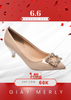 Giày Cao Gót 5cm Gắn Khóa Lấp Lánh Merly 1442 Nude Gót Trong, Giày Cao Gót Bigsize, Giày Đi Tiệc, Giày Cao Gót Mũi Nhọn, Giày Nữ Big Size