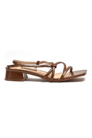 Giày Sandals Dây Đế Vuông 3cm, Xăng Đan Cao Gót Đế Vuông Dây Mảnh, Giày Xăng Đan Nữ Cao Cấp, Giày Sandals Big Size, Giày Nữ Big Size TPHCM Merly 1463 Nâu Da Microfiber