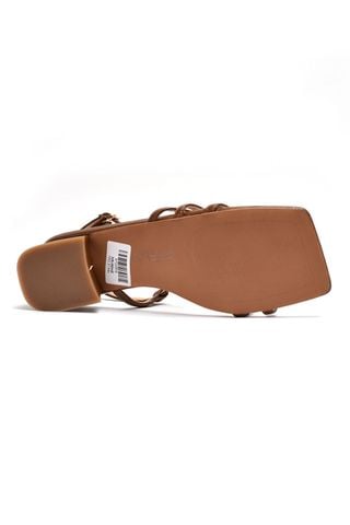 Giày Sandals Dây Đế Vuông 3cm, Xăng Đan Cao Gót Đế Vuông Dây Mảnh, Giày Xăng Đan Nữ Cao Cấp, Giày Sandals Big Size, Giày Nữ Big Size TPHCM Merly 1463 Nâu Da Microfiber