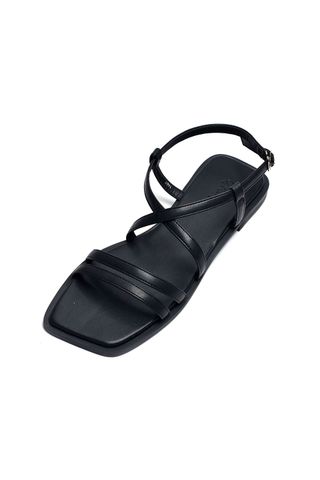 Giày Sandals Dây Mảnh Đế Bệt, Xăng Đan Dây, Giày Xăng Đan Nữ Cao Cấp, Giày Nữ Hàng Hiệu, Giày Sandals Big Size, Giày Nữ Big Size TPHCM Merly 1467 Đen