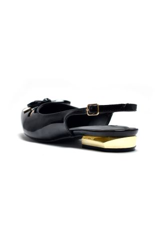 Giày Búp Bê Mũi Nhọn Slingback Nơ Merly 1485 Giày Bệt Nữ Đen, Giày Bệt Nữ Mũi Nhọn Hở Gót, Giày Bệt Nữ Cao Cấp, Giày Công Sở Nữ Êm Chân, Giày Bít Mũi Hở Gót Nữ, Giày Búp Bê Đẹp, Giày Búp Bê Big Size