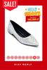 Giày Búp Bê Bạc Kim Sa Lấp Lánh Bigsize 38-43 Merly 1488 Bạc (Không Nơ) Giày Bệt Đi Tiệc, Giày Bigsize Đi Tiệc