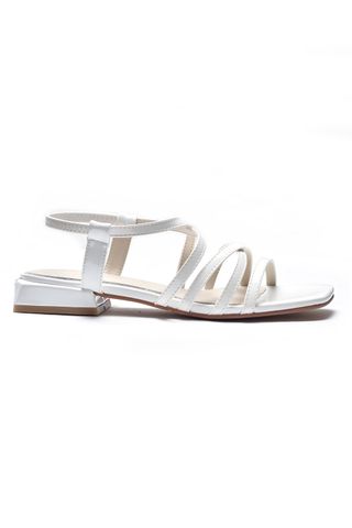 Giày Sandals Dây Chéo 2cm Merly 1504 Trắng, Giày Cao Gót Đế Vuông, Giày Sandals Dây Mảnh, Giày Xăng Đan Nữ, Giày Xăng Đan Nữ Cao Cấp, Giày Nữ Hàng Hiệu, Giày Nữ Big Size