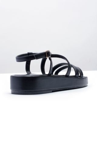 Sandals Bánh Mì Đế Cao 4cm Merly 1510 Đen, Xăng Đan Dây, Giày Dép Bánh Mì Nữ, Giày Bánh Mì Nữ Chính Hãng, Giày Nữ Big Size, Sandal Big Size