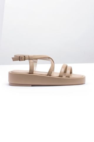 Sandals Bánh Mì Đế Cao 4cm Merly 1510 Nâu Nhạt Nude, Xăng Đan Dây, Giày Dép Bánh Mì Nữ, Giày Bánh Mì Nữ Chính Hãng, Giày Nữ Big Size, Sandal Big Size