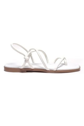 Giày Sandals Dây Mảnh Nữ Xỏ Ngón Đế Bệt 1cm Merly 1517 Trắng, Xăng Đan Nữ Cao Cấp, Giày Sandals Nữ Chính Hãng, Giày Dép Nữ Big Size Merly