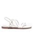 Giày Sandals Dây Mảnh Nữ Xỏ Ngón Đế Bệt 1cm Merly 1517 Trắng