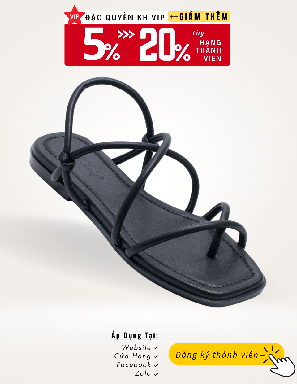 Giày Sandals Dây Mảnh Nữ Xỏ Ngón Đế Bệt 1cm Merly 1517 Đen, Xăng Đan Nữ Cao Cấp, Giày Sandals Nữ Chính Hãng, Giày Dép Nữ Big Size Merly