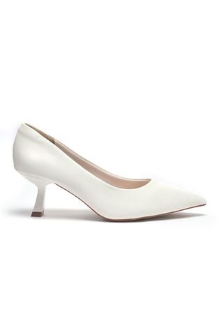 Giày Cao Gót Mũi Nhọn 5cm Merly 1526 Trắng Vân Xước, Giày Cao Gót Đế Nhọn, Giày Công Sở Nữ Êm Chân, Giày Cao Gót Big Size 35-43