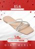 Dép Lê Nữ Đính Đá Dây Mảnh Big Size Nữ 35-43 Merly 1550 Kem, Dép Da Cao Cấp, Dép Nữ Màu Nude, Dép Đi Biển, Thương Hiệu Merly
